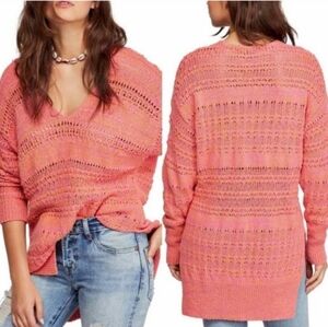 Free People Hot Tropics V-neck Style Pullover Sweater
